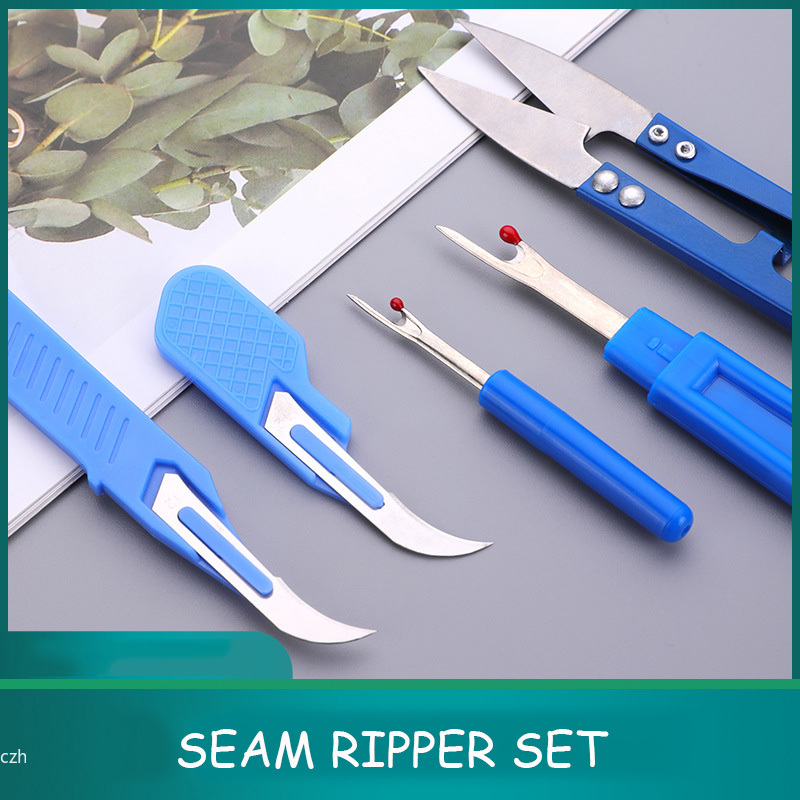 Sewing Kit - 5Pcs Blue Sewing Ripper Kit with