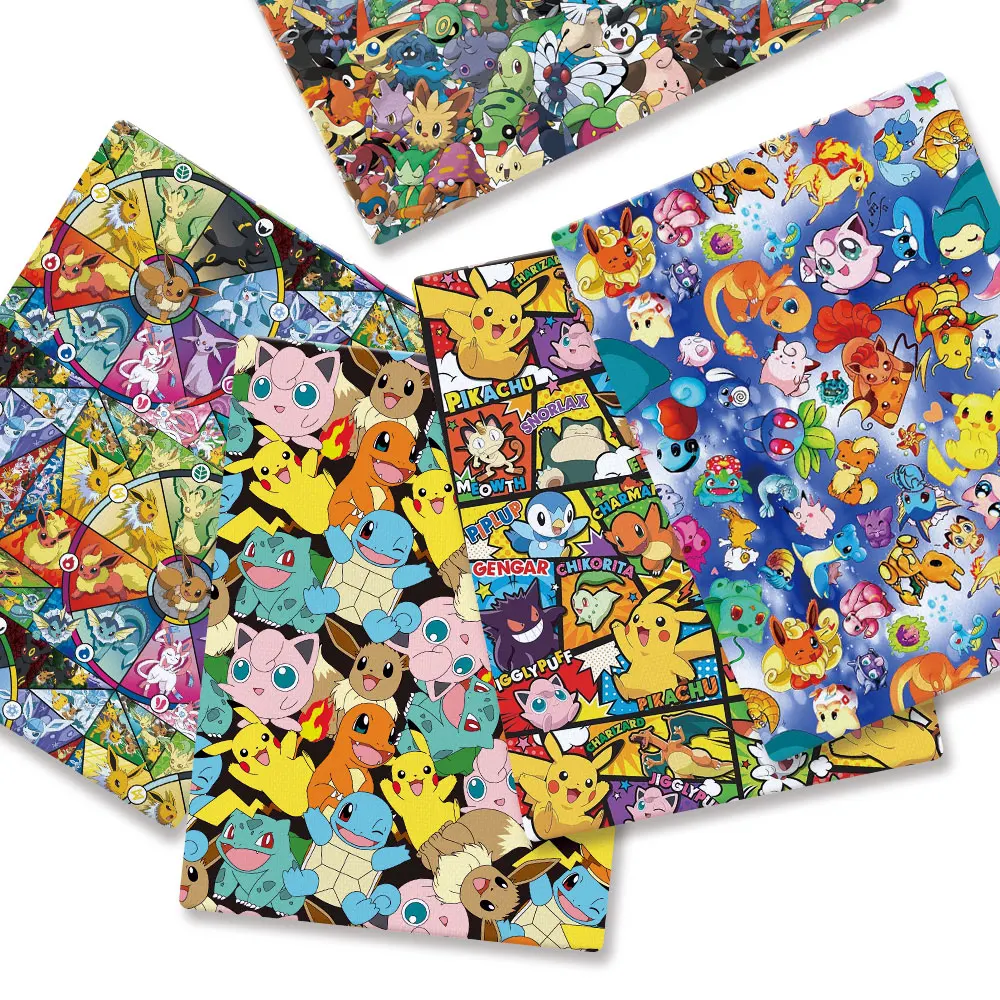 Sewing Production - Pokemon Cartoon Fabric140*50cm Handmade Sewing Patchwork