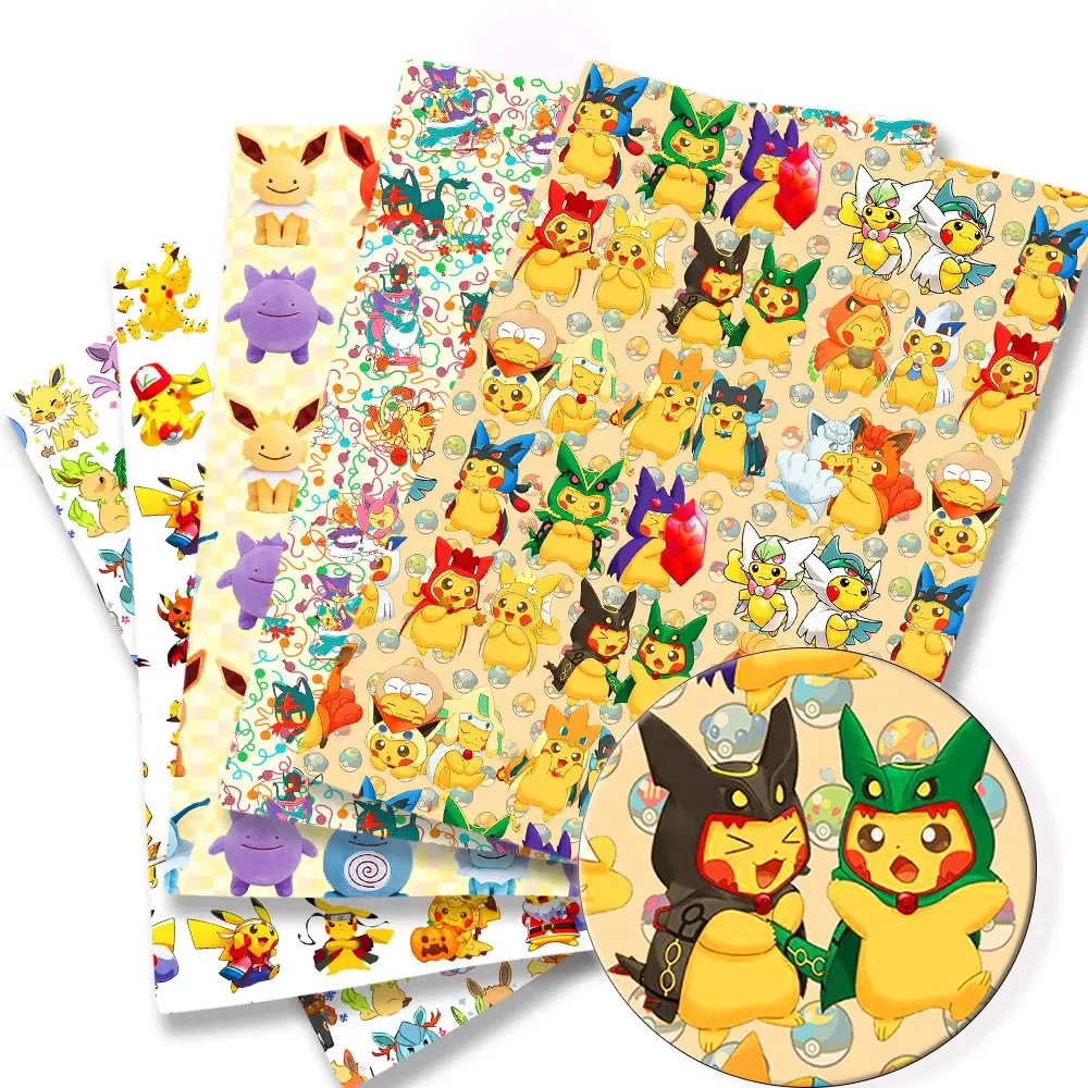 Sewing Production - Pokemon Cartoon Fabric140*50cm Handmade Sewing Patchwork