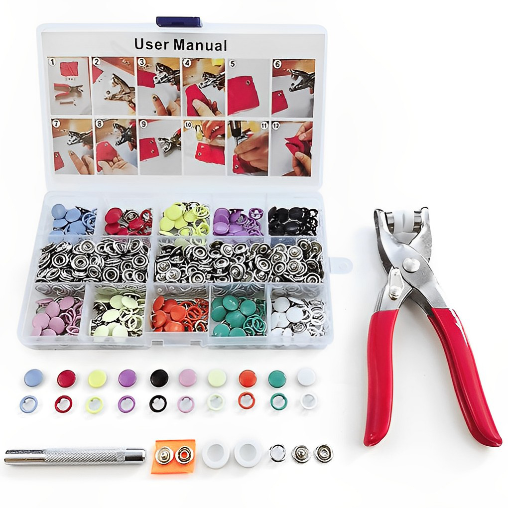 Snap Button Plier - 200 Pieces Metal Snap Pliers Tool
