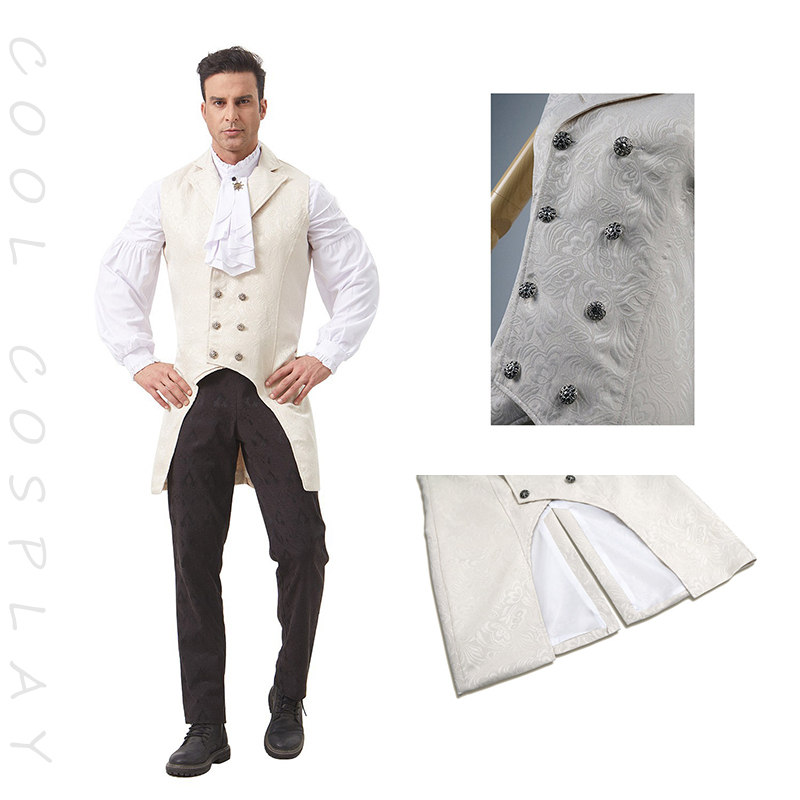 Sewing Vest - Medieval Renaissance Tailcoat Men's Vest Vintage