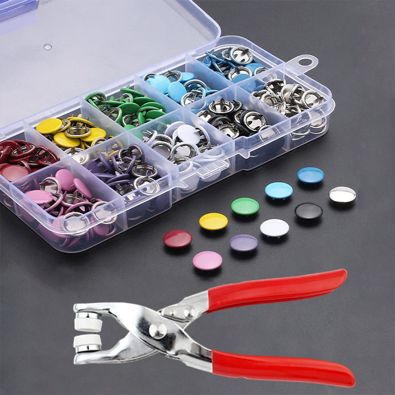 Snap Button Plier - 50/100 Metal Prong Snap Button Hollow