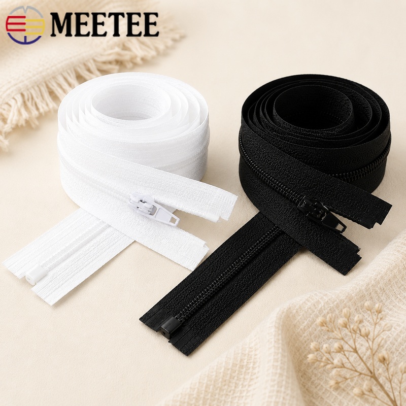 Sewing Front Zipper - 5/10Pcs 40-300cm 3# Nylon Zippers Black