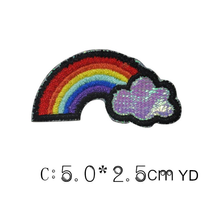 10 Pcs Rainbow Embroidered Pat - Sewing Id recension och pris