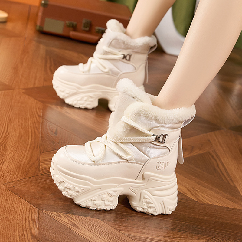 Women Winter White Snow Boots  - Sewing Fleece recension och pris