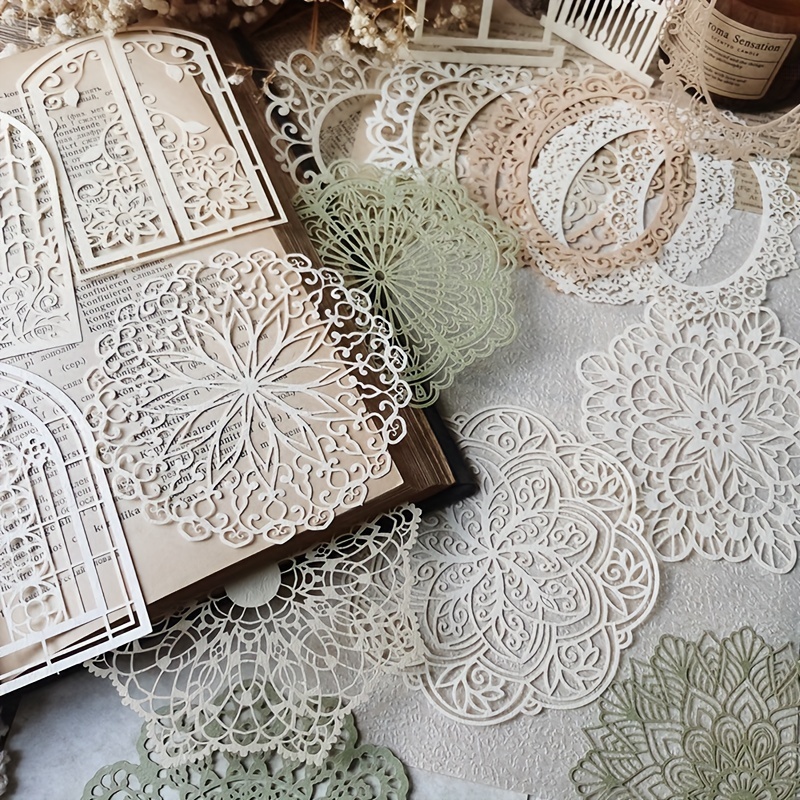 10 pcs Vintage Lace Hollow Mat - Pattern Tissue Paper recension och pris
