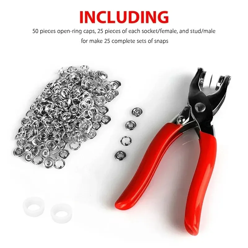 400pcs Prong Rings 9.5mm Buckl - Snap Button Plier recension och pris