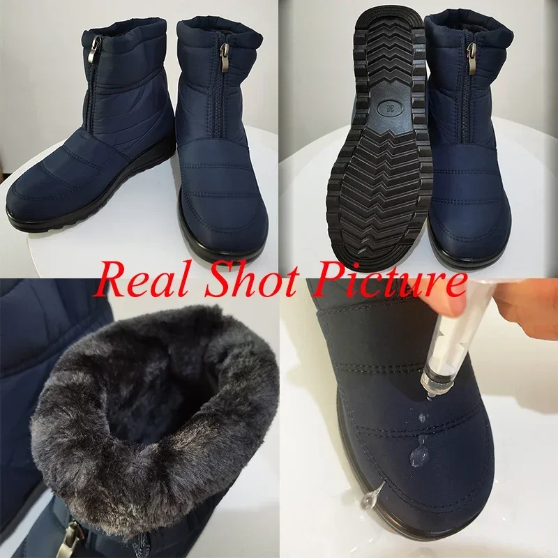 Non Slip Waterproof Snow Boots - Sewing Front Zipper recension och pris