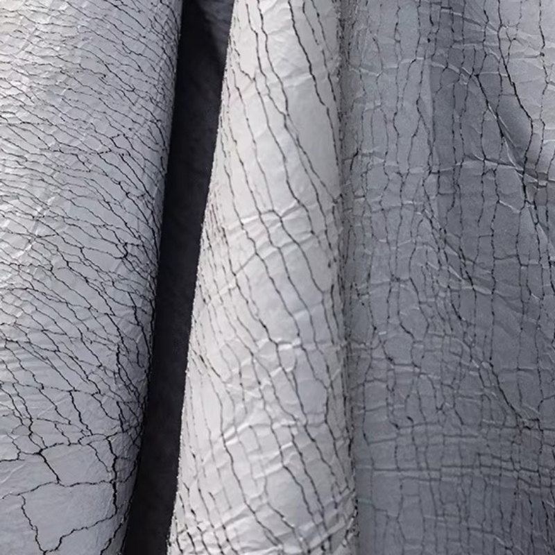 Grey Retro Cracked Leather Tex - Is Sewing Textile Art recension och pris