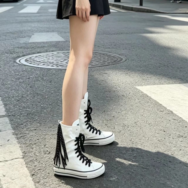 Canvas Shoes Woman New Medium  - Sewing Front Zipper recension och pris