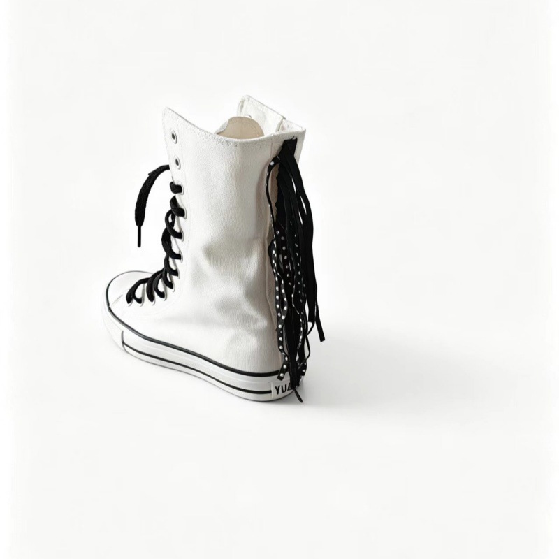 Canvas Shoes Woman New Medium  - Sewing Front Zipper recension och pris