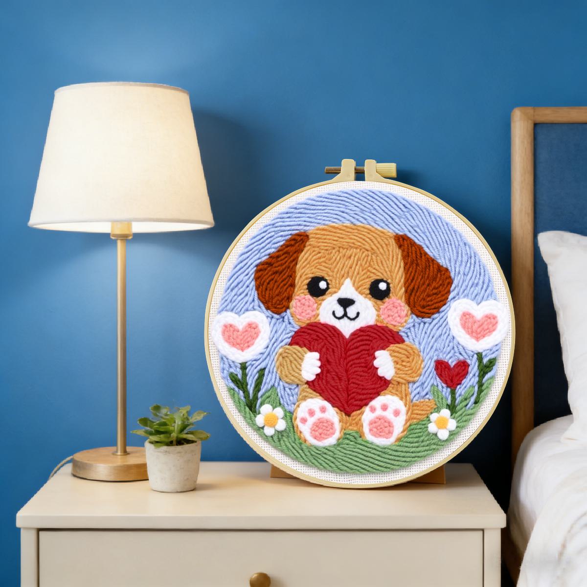 20X20CM/7.87inch Dog Punch Nee - Is Sewing Textile Art recension och pris