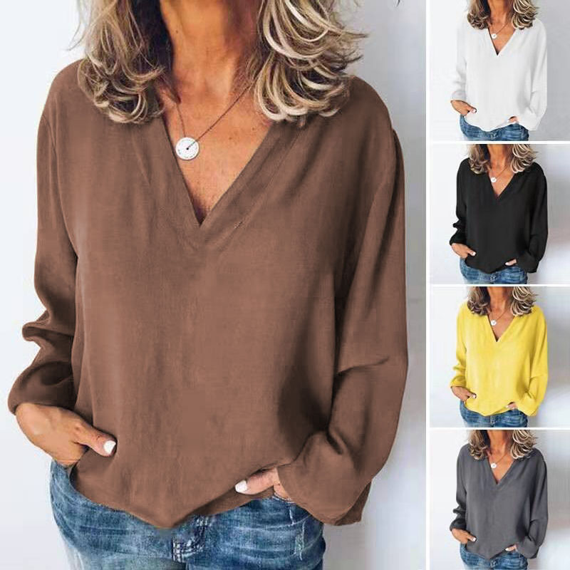 Women's Stitching Shirt Loose  - Sewing V recension och pris