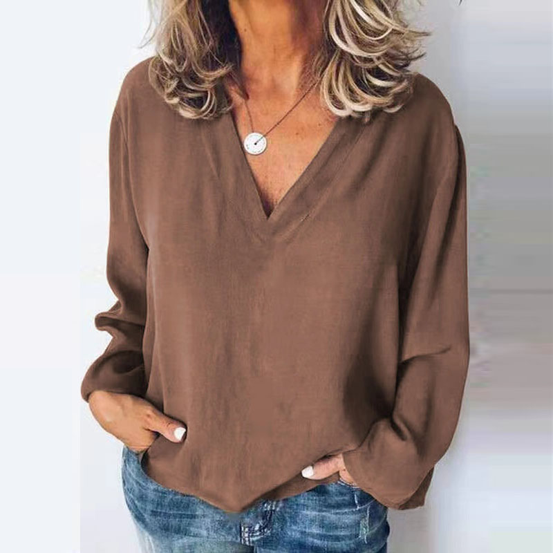 Women's Stitching Shirt Loose  - Sewing V recension och pris