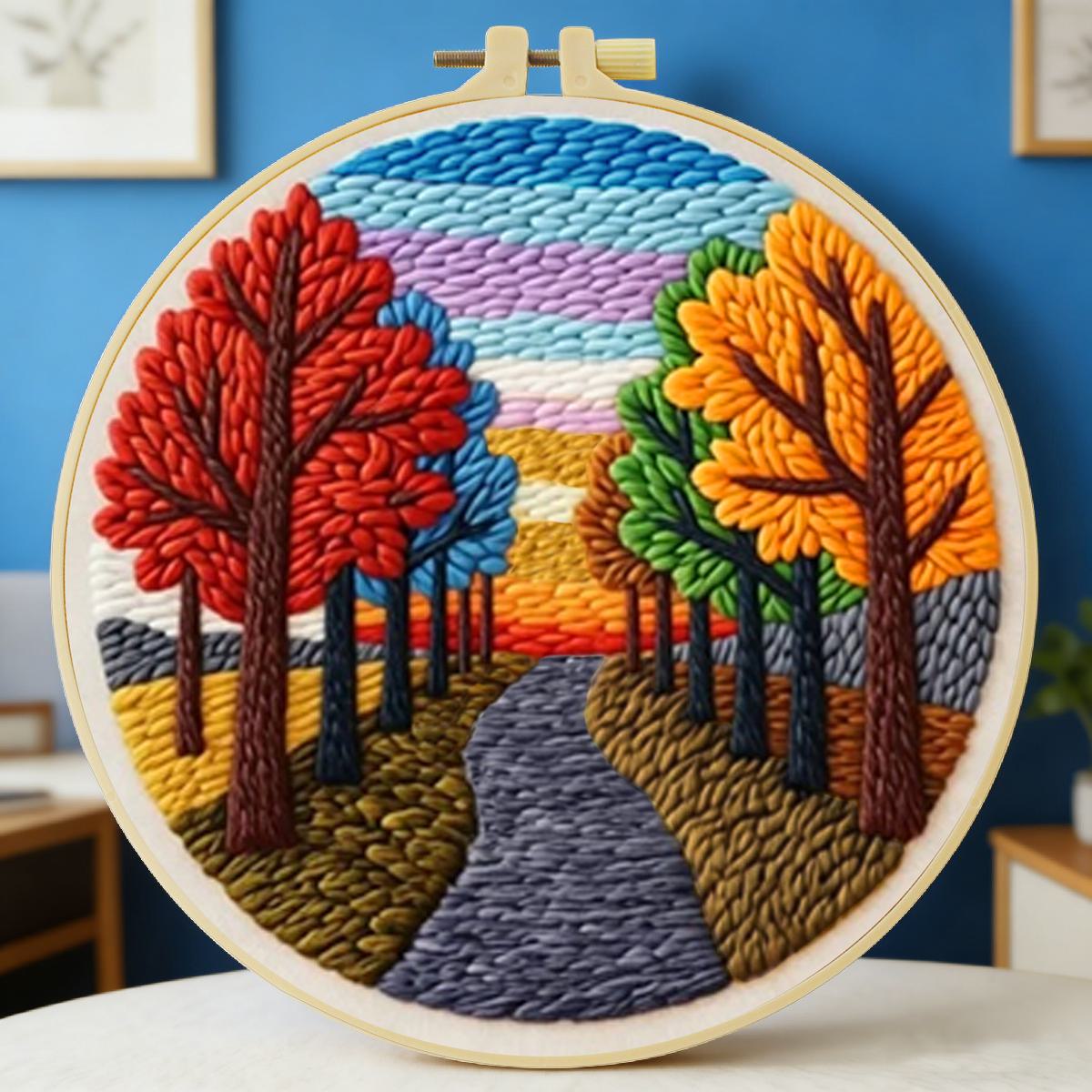 20X20CM/7.87inch Scenery Punch - Is Sewing Textile Art recension och pris