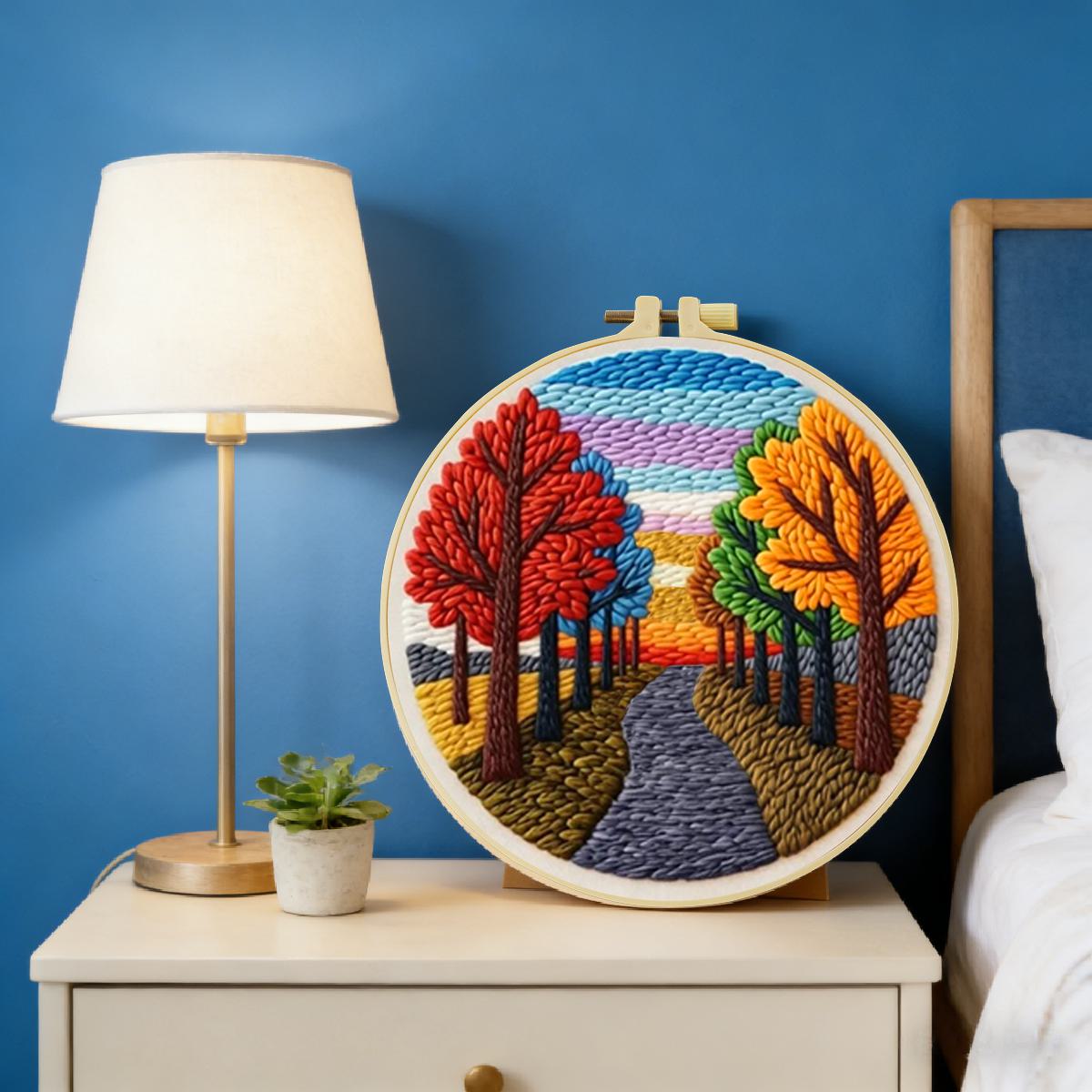20X20CM/7.87inch Scenery Punch - Is Sewing Textile Art recension och pris