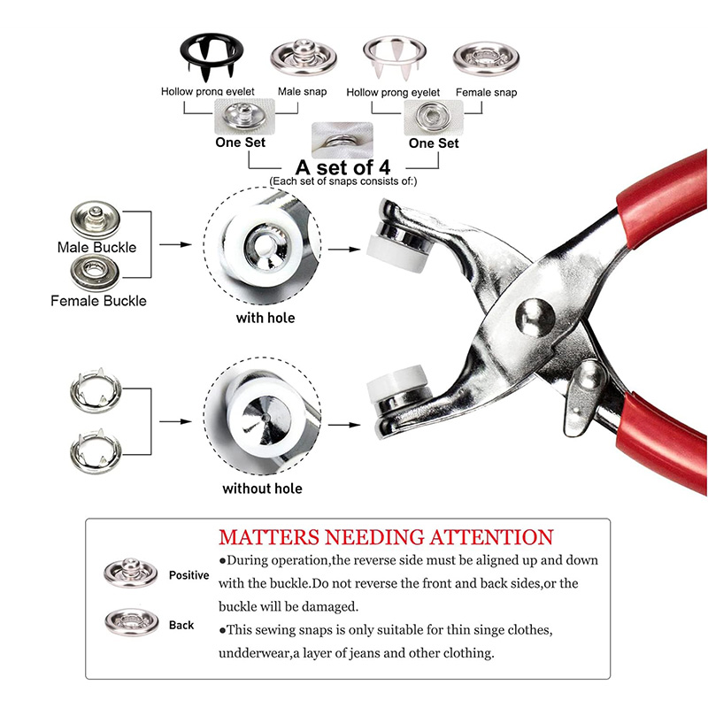 100 Sets Snap Pliers Automatic - Snap Button Plier recension och pris