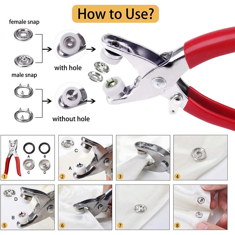 100 Sets Snap Pliers Automatic - Snap Button Plier recension och pris