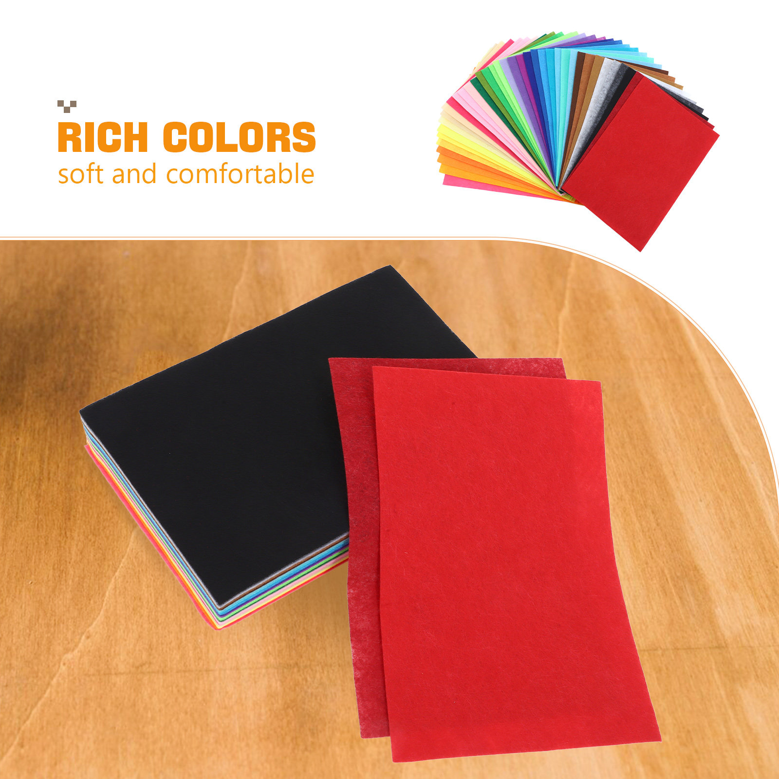 40Pcs Assorted Colored Felt Fa - Is Sewing Textile Art recension och pris