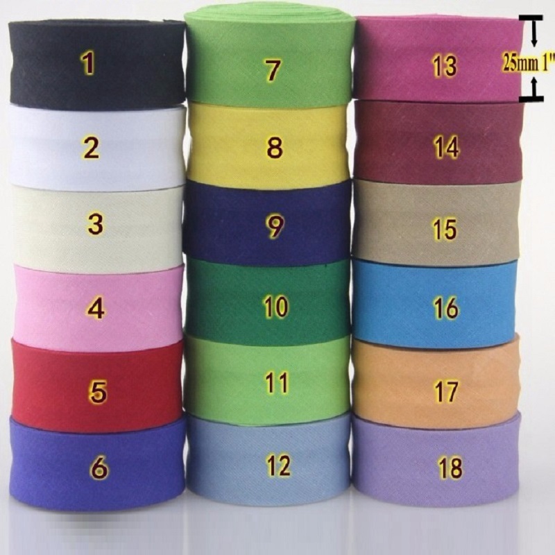 25mm Cotton Folded Bias Tape I - Binding Tape Bias recension och pris