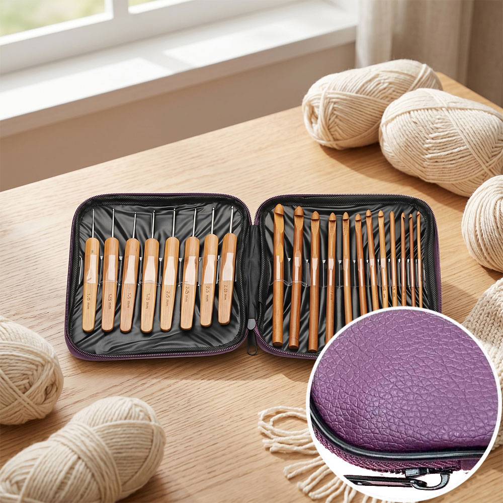 74pcs Bamboo Crochet Hooks Set - Sewing Necessities recension och pris
