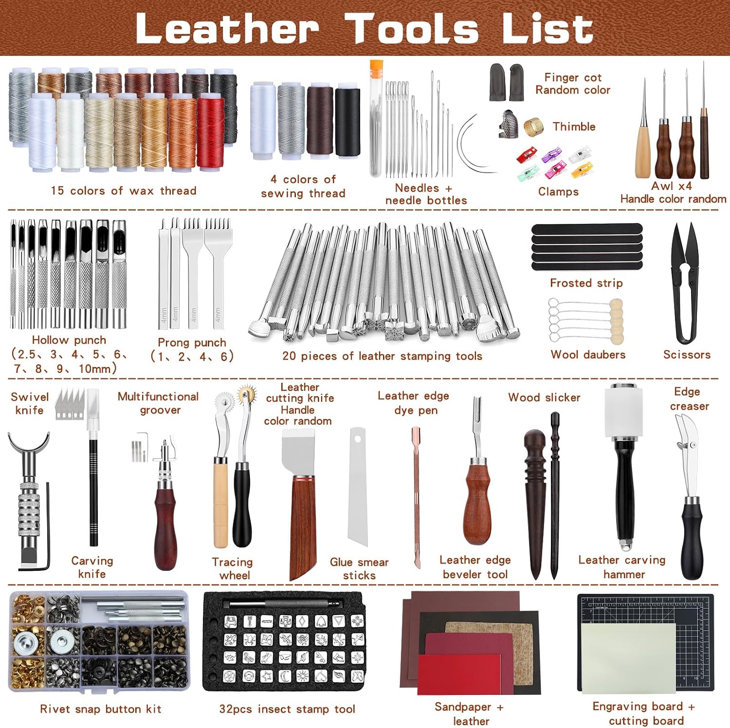 Leather Tooling Kit Leather Cr - Sewing Kit recension och pris