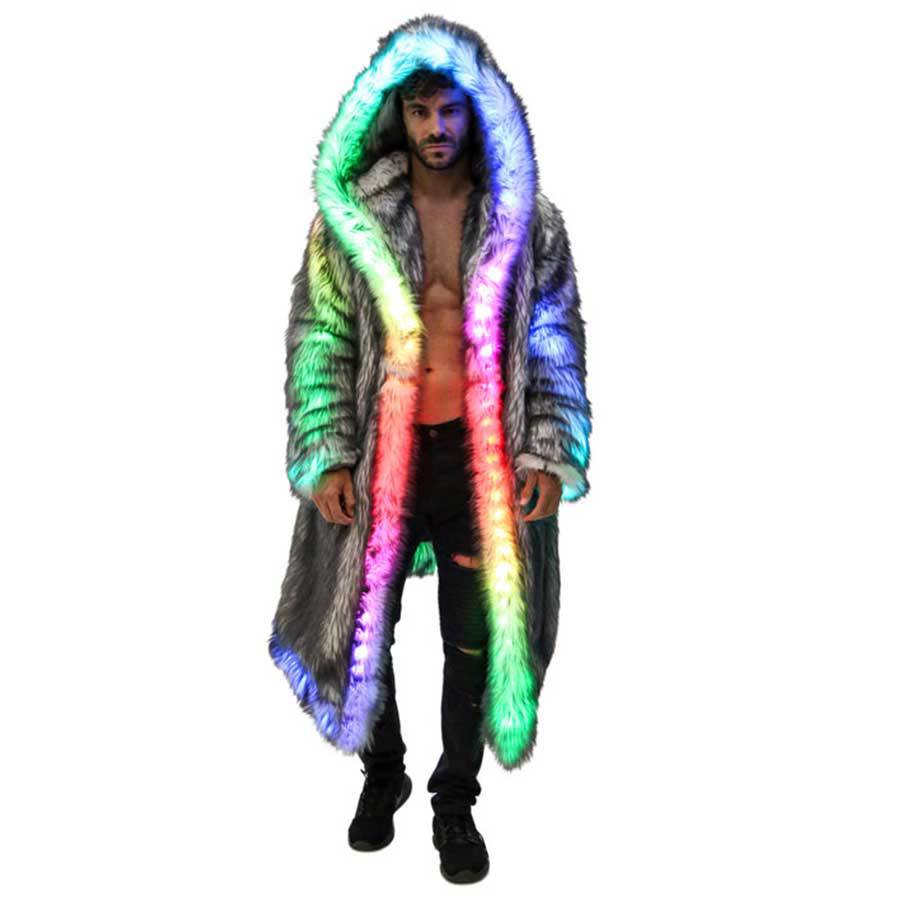 Faux Fur Coat Men Hooded Outer - Sewing V recension och pris