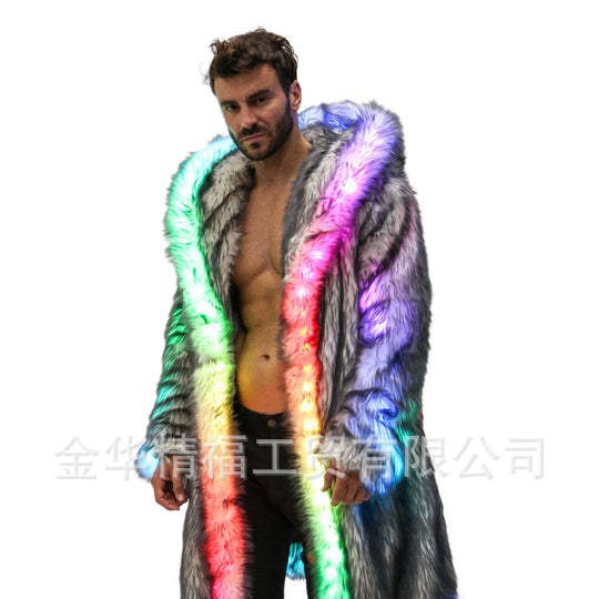 Faux Fur Coat Men Hooded Outer - Sewing V recension och pris
