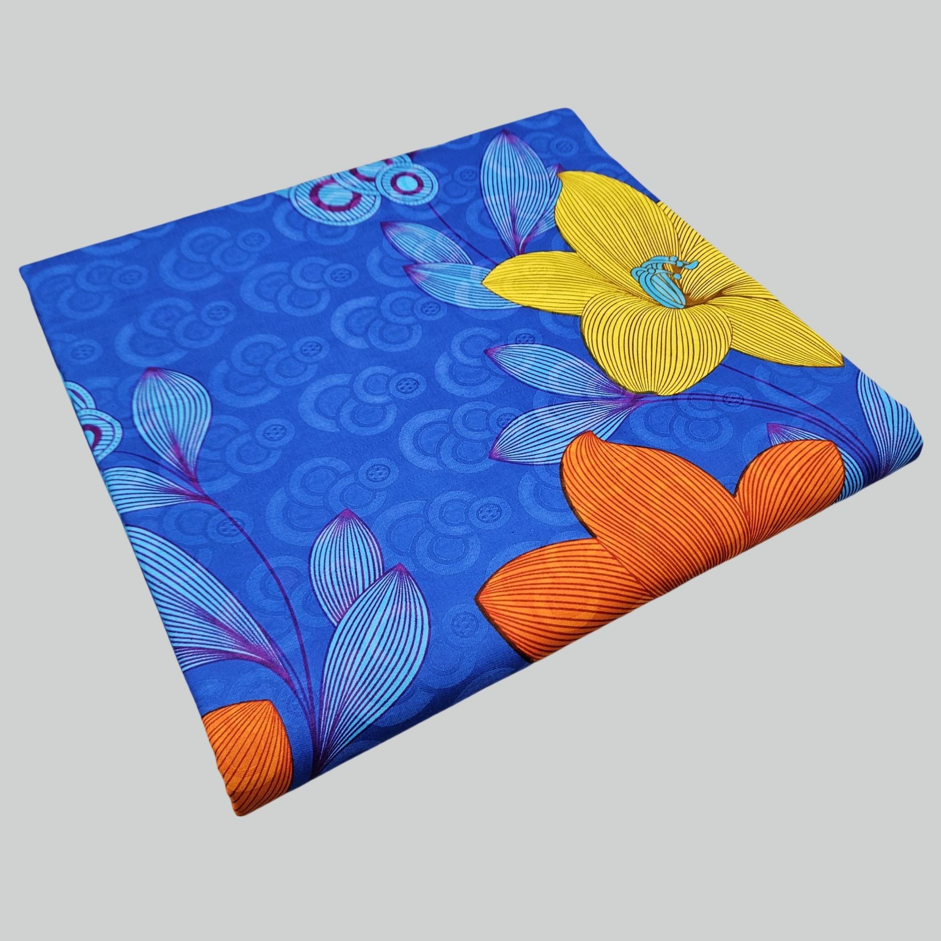 Floral Printed on Purple Blue  - Sewing Jackets recension och pris