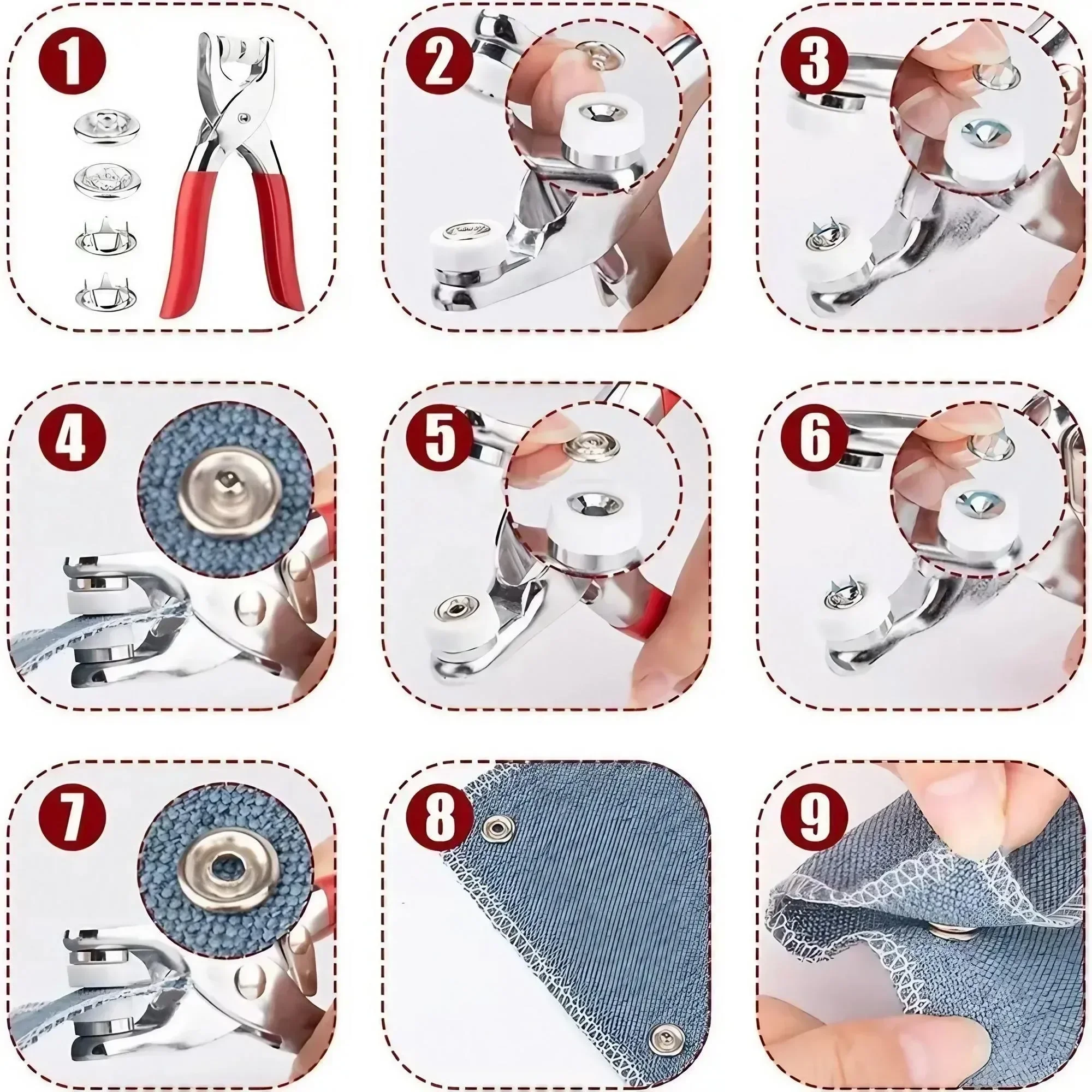 1 Set 201 Pcs Hand Pressed No  - Snap Button Plier recension och pris