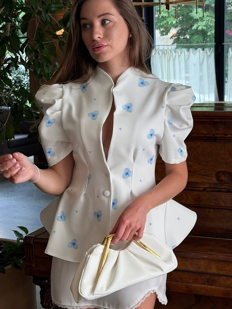 Elegant Satin Floral Print Wom - Sewing V recension och pris