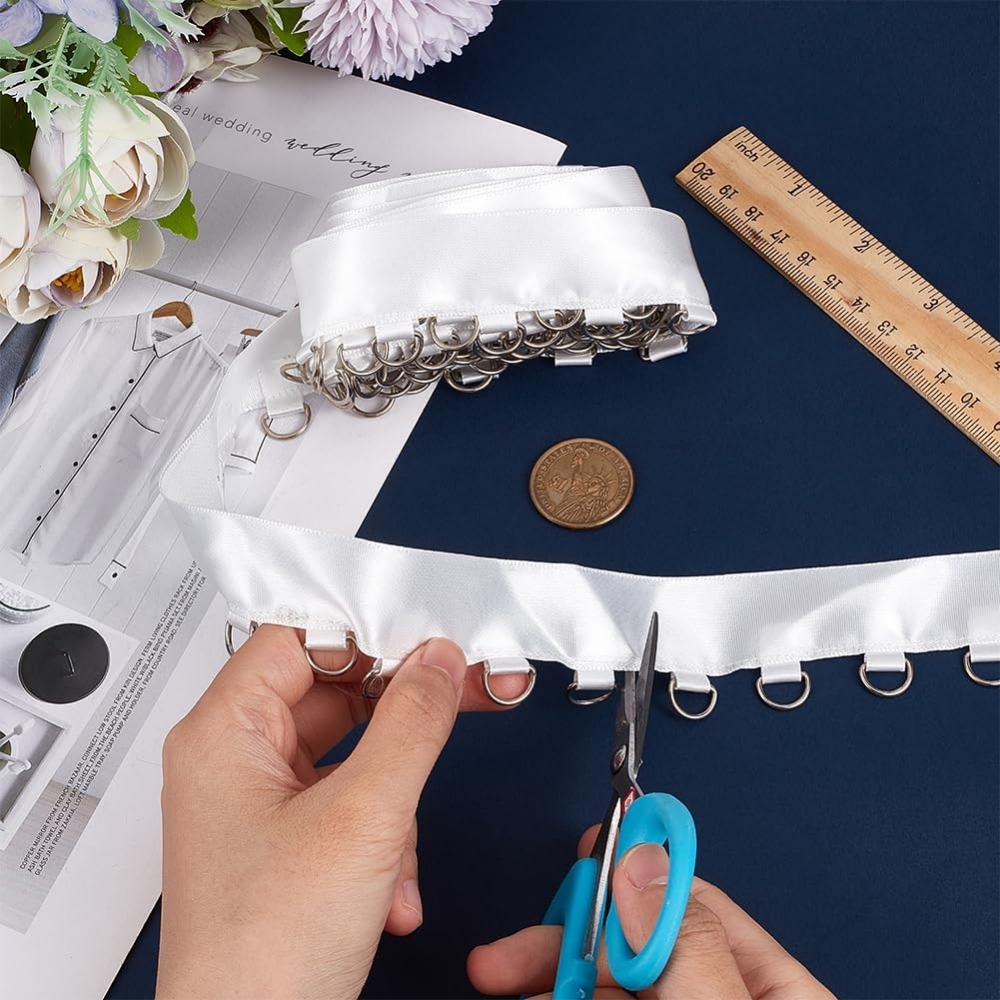 4 Yards White Grommet Trim wit - Sewing Kit recension och pris