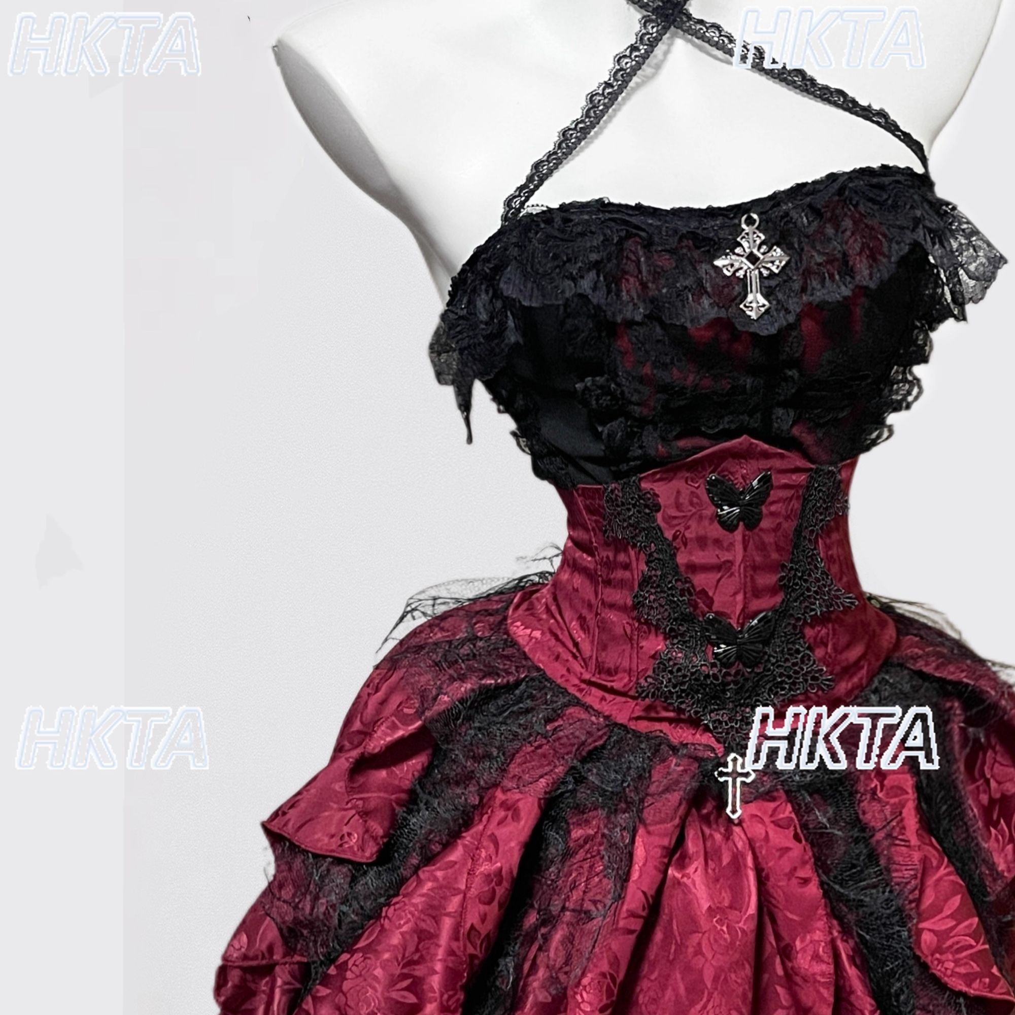 Dark Gothic Style Halter Long  - Sewing Vest recension och pris