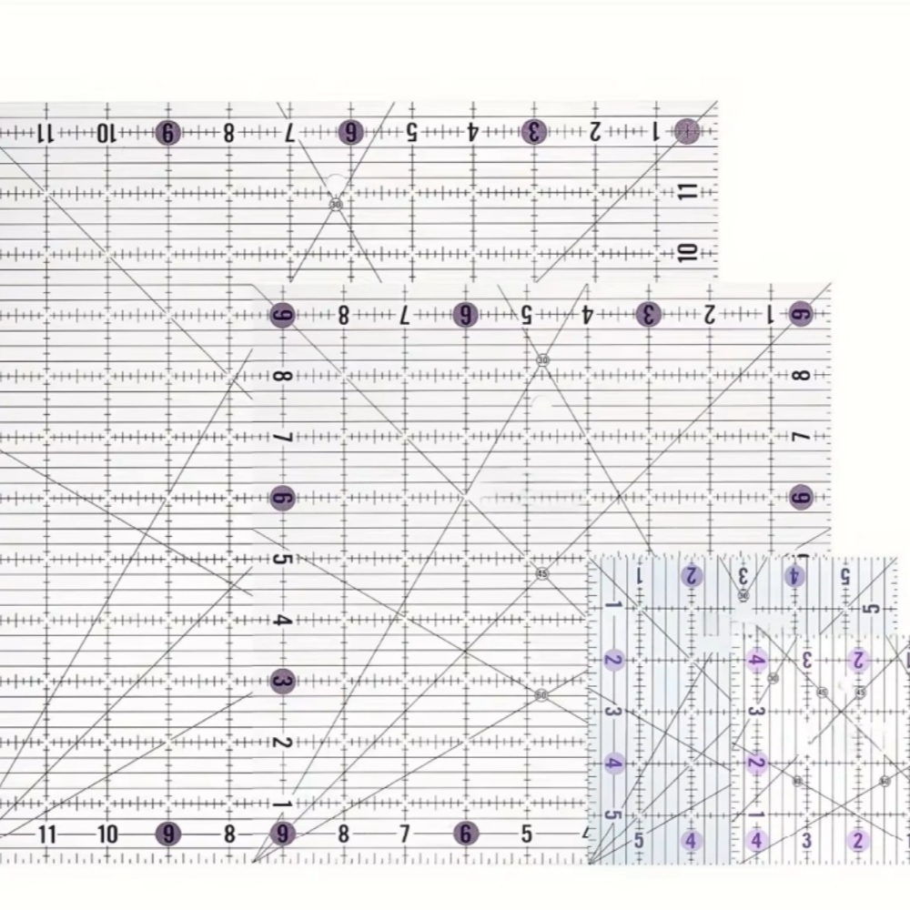 4pcs Square Acrylic Quilting R - Quilting Ruler Square recension och pris
