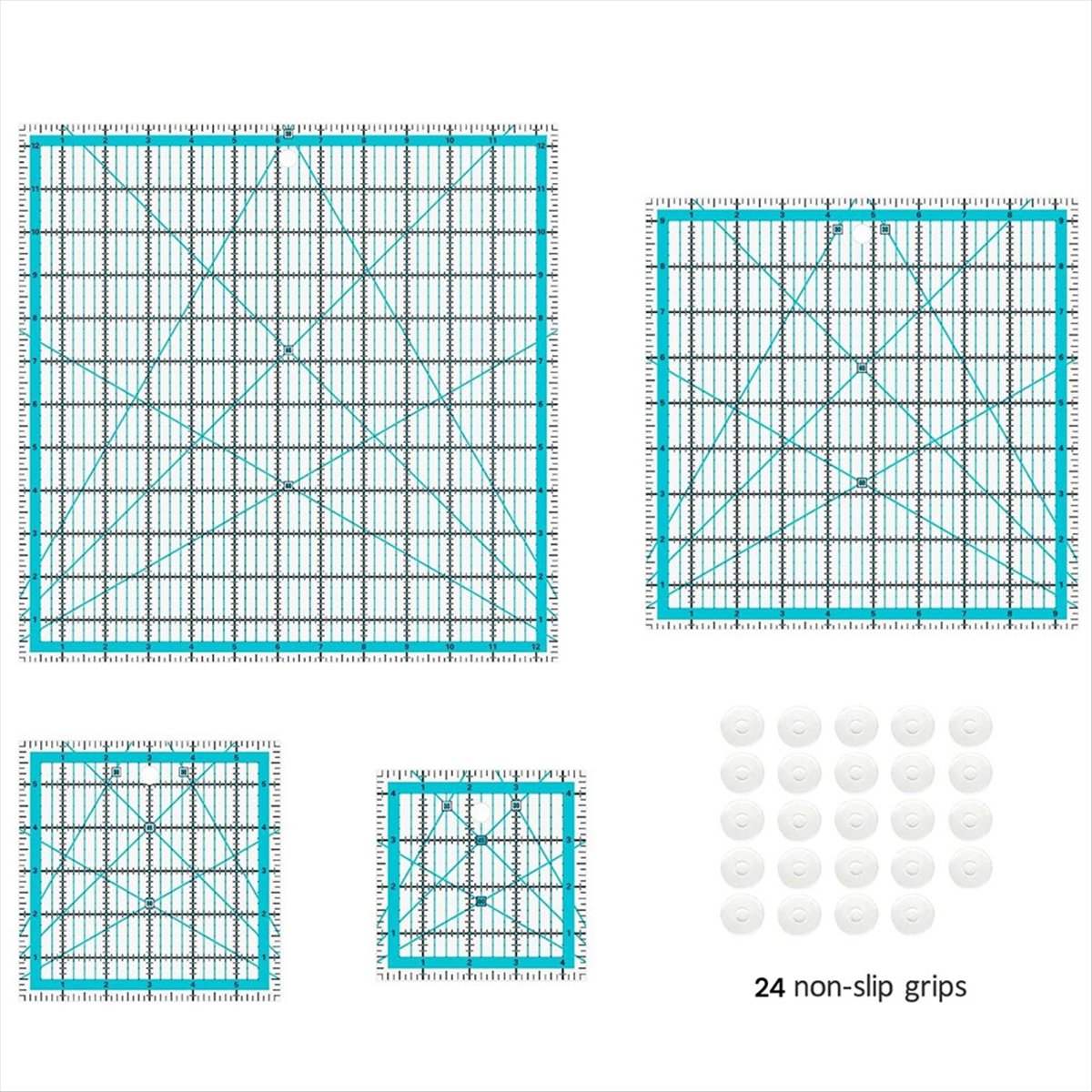 MALL 4pcs Quilting Rulers,Quil - Quilting Ruler Square recension och pris