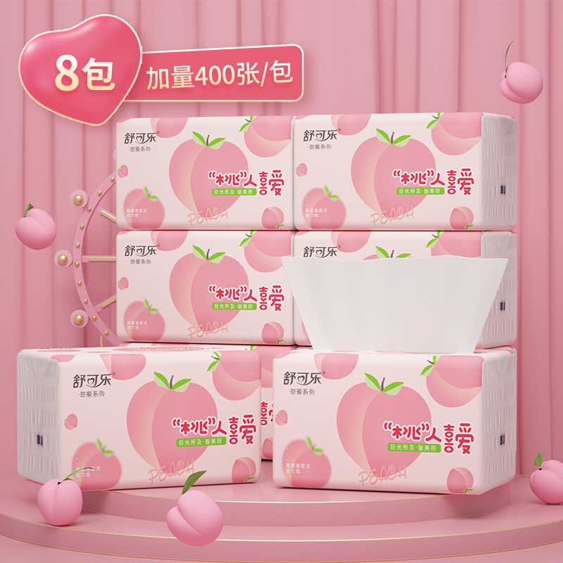 Cute Peach Pattern Facial Tiss - Pattern Tissue Paper recension och pris
