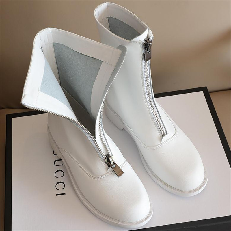 3cm Genuine Leather Trend Fron - Sewing Front Zipper recension och pris