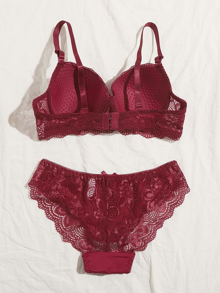 Transparent Floral Two Pieces  - Hook Eye Fastener recension och pris