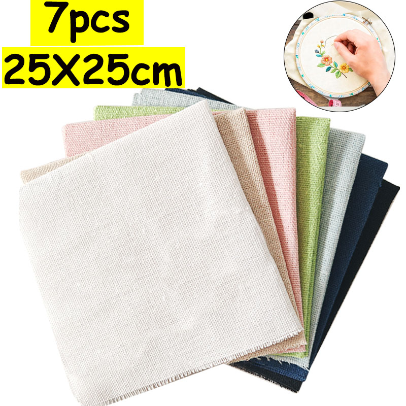 7-Piece Set of 25* 25cm Linen  - Is Sewing Textile Art recension och pris