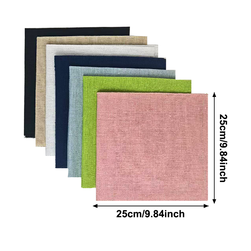 7-Piece Set of 25* 25cm Linen  - Is Sewing Textile Art recension och pris