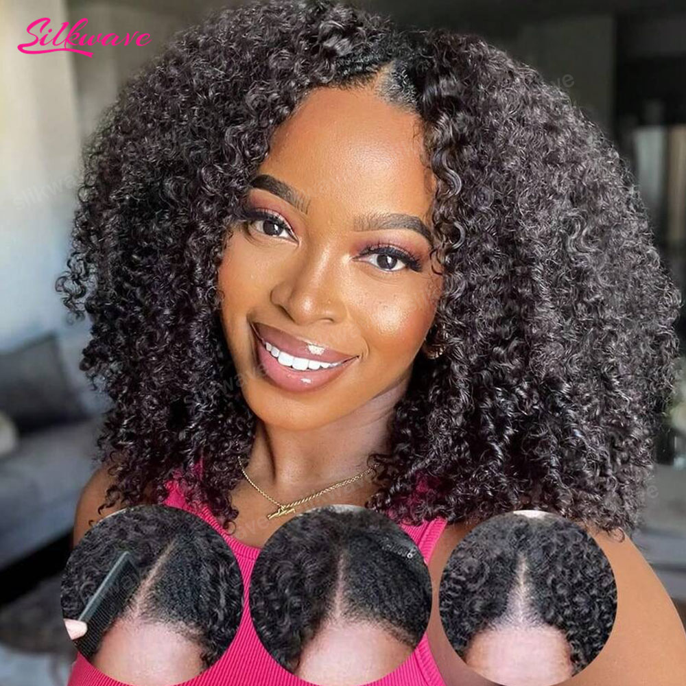 Curly V Part Wig Human Hair No - Sewing V recension och pris