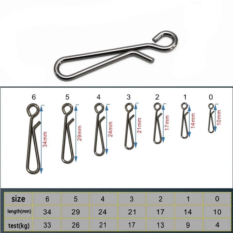 100pcs Saltwater Fishing Stain - Hook Eye Fastener recension och pris