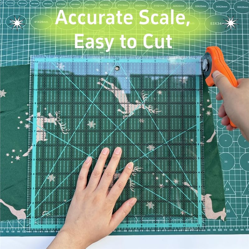 A25F-Blue 7-Piece Collar Ruler - Quilting Ruler Square recension och pris