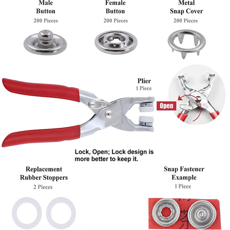 50/100 Metal Prong Snap Button - Snap Button Plier recension och pris