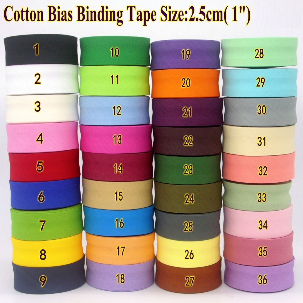 25mm Cotton Folded Bias Tape I - Binding Tape Bias recension och pris