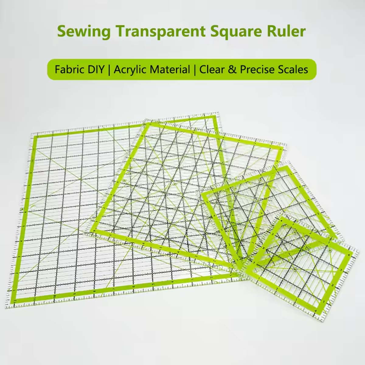 4Pcs Acrylic Square Quilting R - Quilting Ruler Square recension och pris