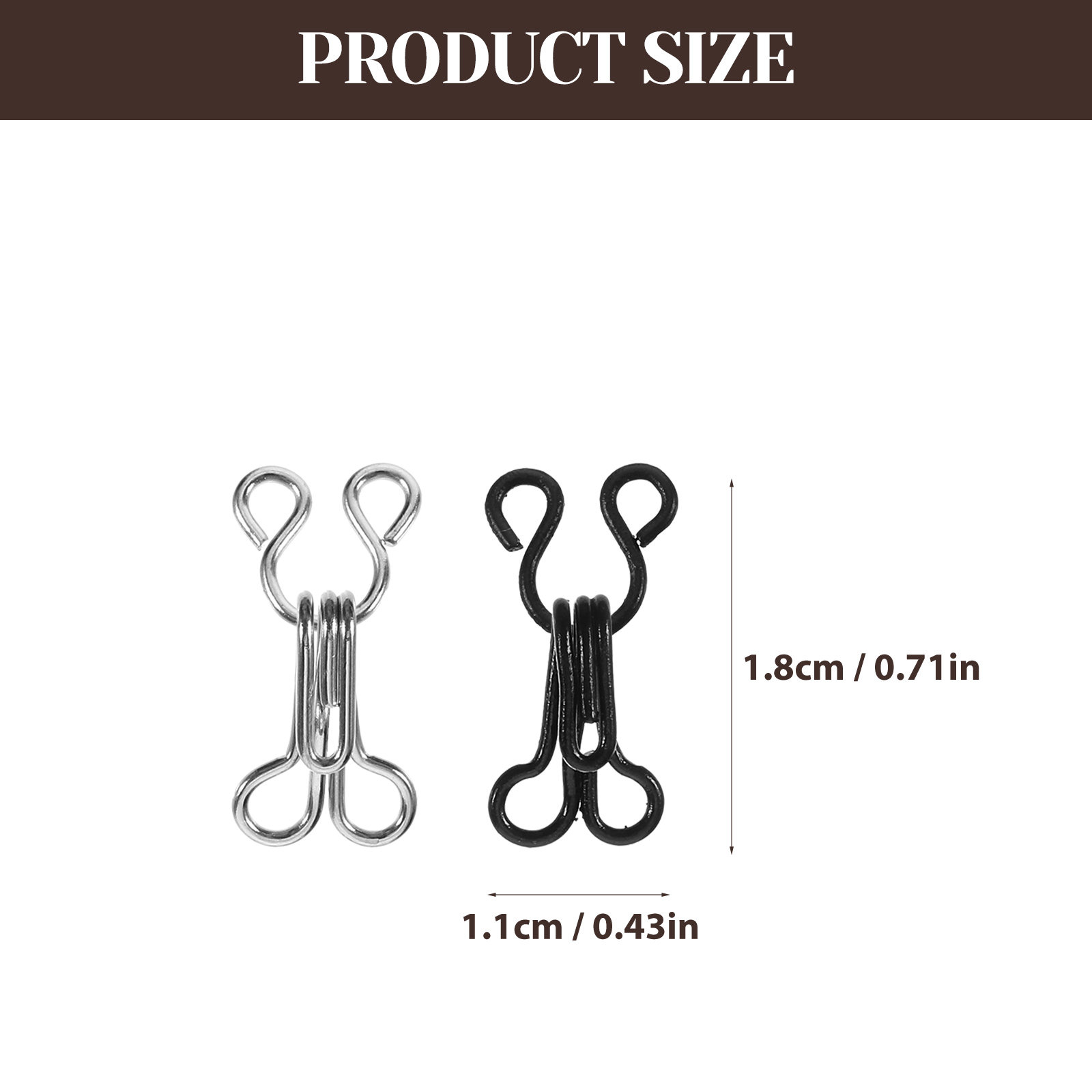 50Pcs Easy Sew Hook and Eye Cl - Hook Eye Fastener recension och pris