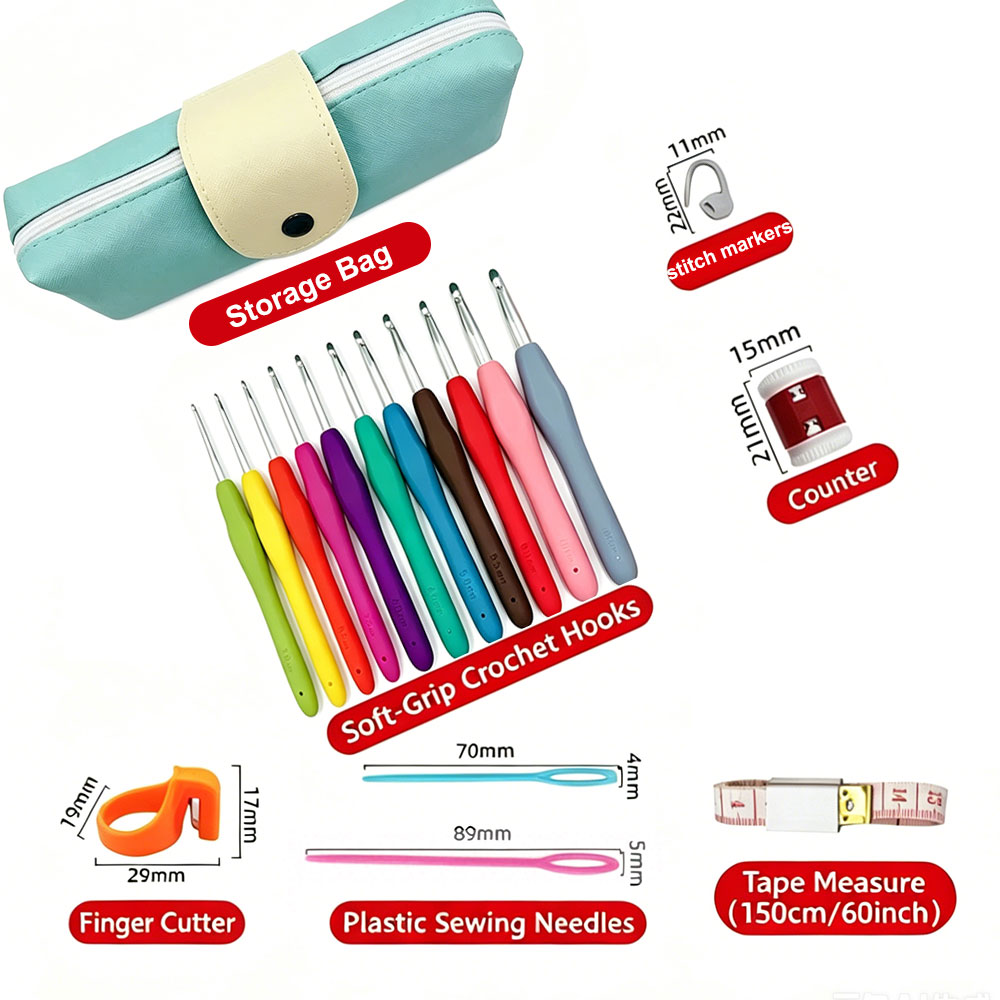 37pcs Crochet Hooks Kits with  - Sewing Necessities recension och pris